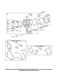 Head-Cylinder Diagram and Parts List for 204300 0036-1162 Briggs and Stratton Engine